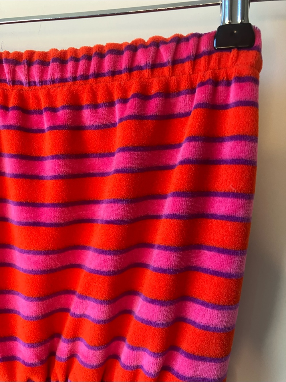 URBAN RENEWAL Terrycloth Retro Red+Pink+Purple Striped Strapless Romper M NWT - Picture 5 of 10